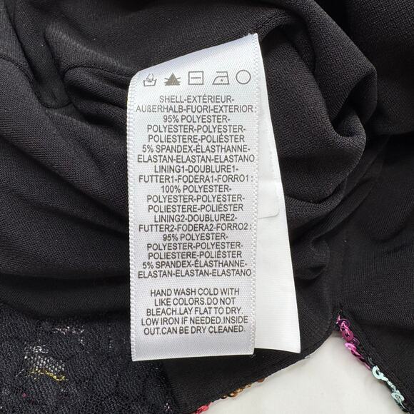 Dress the Population | NWT Viviane Rainbow Sequin Ruched Mini Dress - Picture 8 of 8